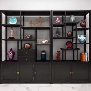 新中式博古架3D模型下载